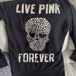 Victoria’s Secret/Pink rhinestone skull hoodie